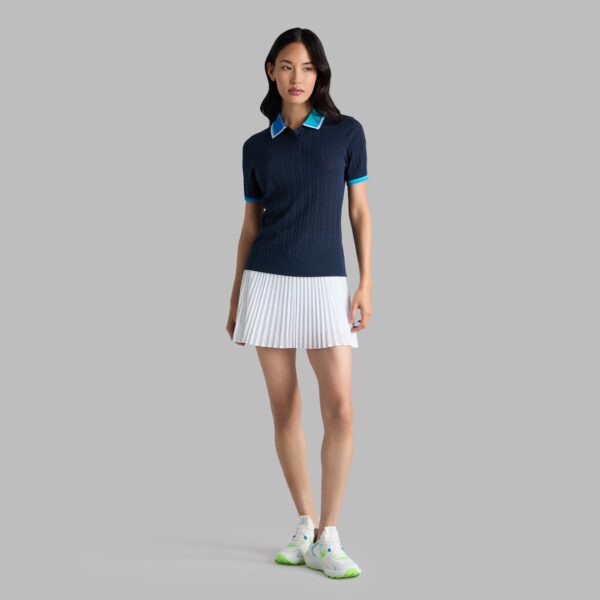 cotton blend ribbed short sleeve sweater polo - Image 8