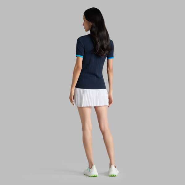 cotton blend ribbed short sleeve sweater polo - Image 9
