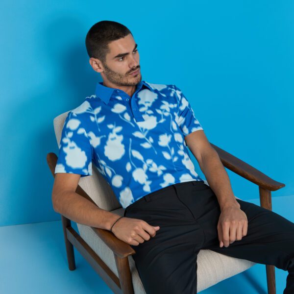 blur floral tech jersey polo - Image 2