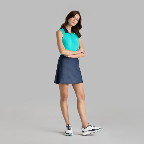 silky tech nylon sleeveless polo - Image 3