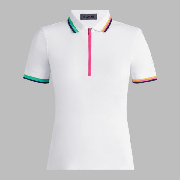 TECH PIQUÉ QUARTER ZIP POLO