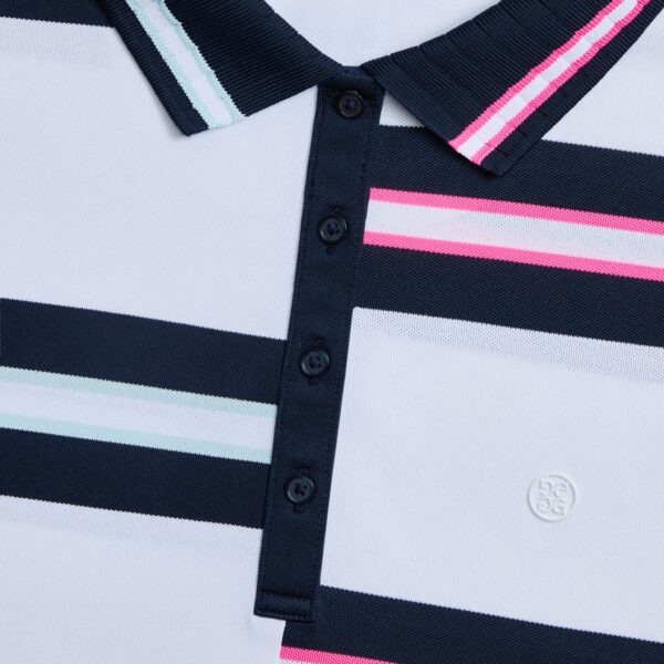 tech piqué engineered stripe polo - Image 5