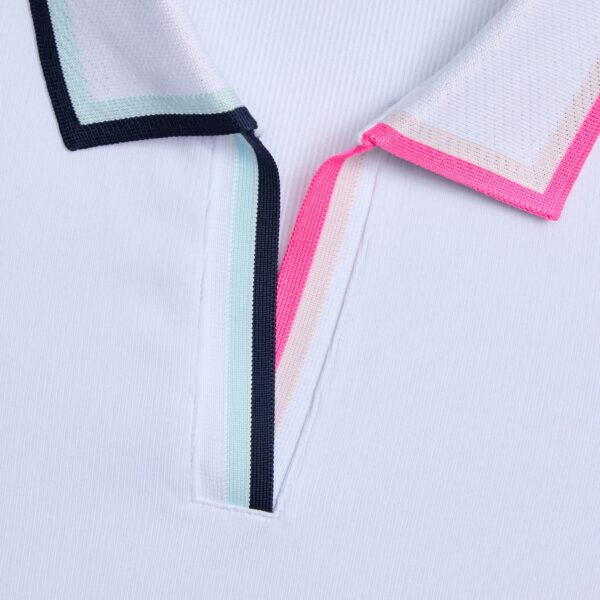 johnny collar ribbed tech sleeveless polo - Image 5