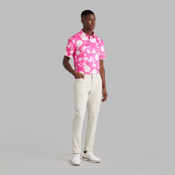 blur floral tech jersey polo - Image 3