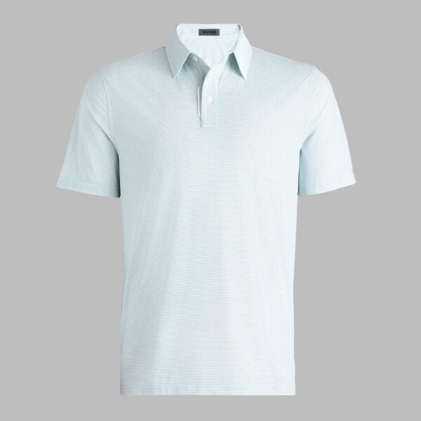 fine stretch jacquard polo