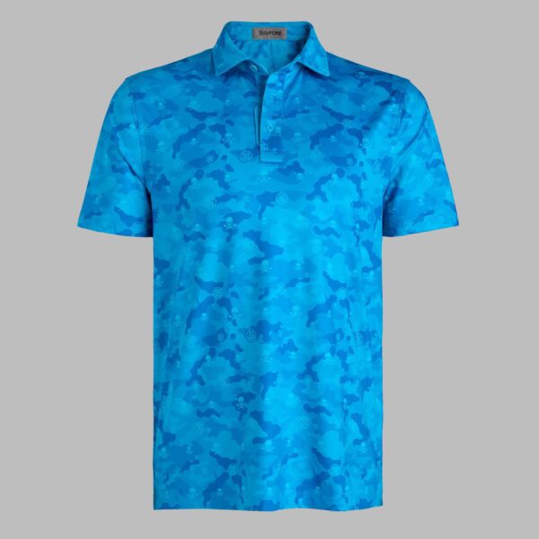 icon camo tech stretch jersey polo