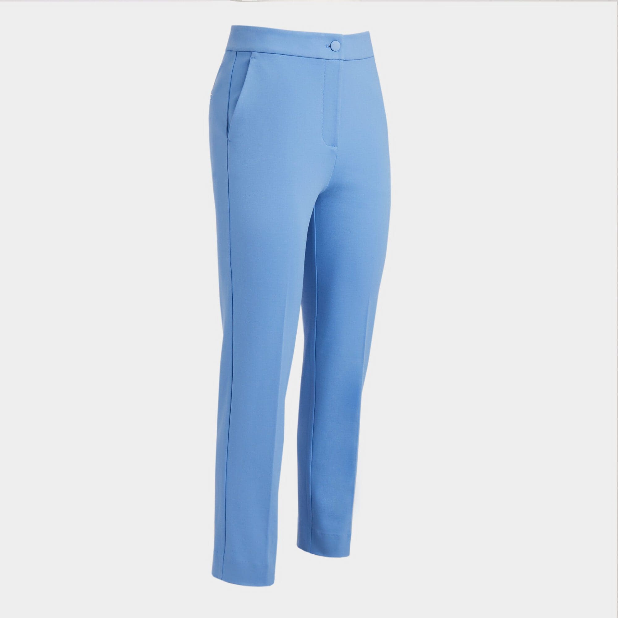 previous next double knit cigarette leg high rise stretch trouser