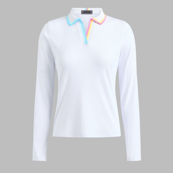 johnny collar ribbed tech polo