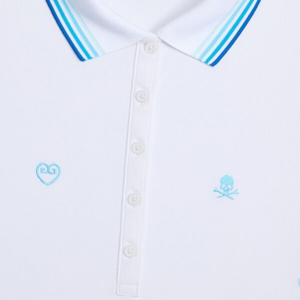 icon embroidered tech piqué long sleeve polo - Image 5