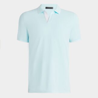 johnny collar tech piqué banded sleeve polo