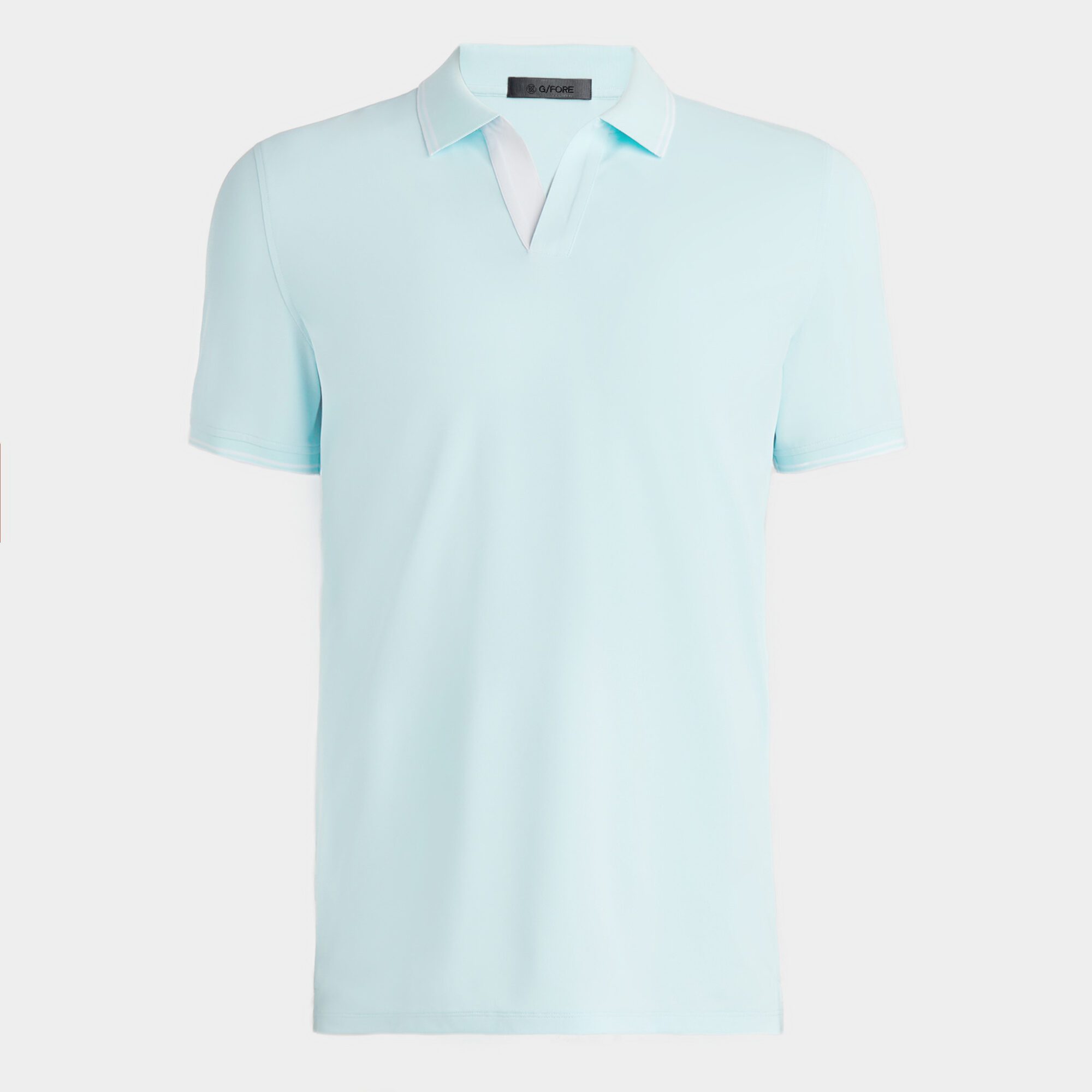 johnny collar tech piqué banded sleeve polo