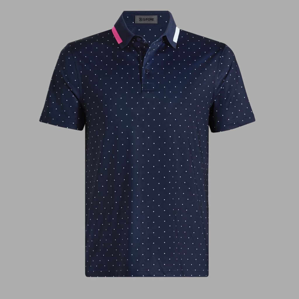 polka dot tech jersey polo