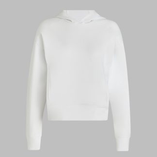 brushed back tech terry hoodie