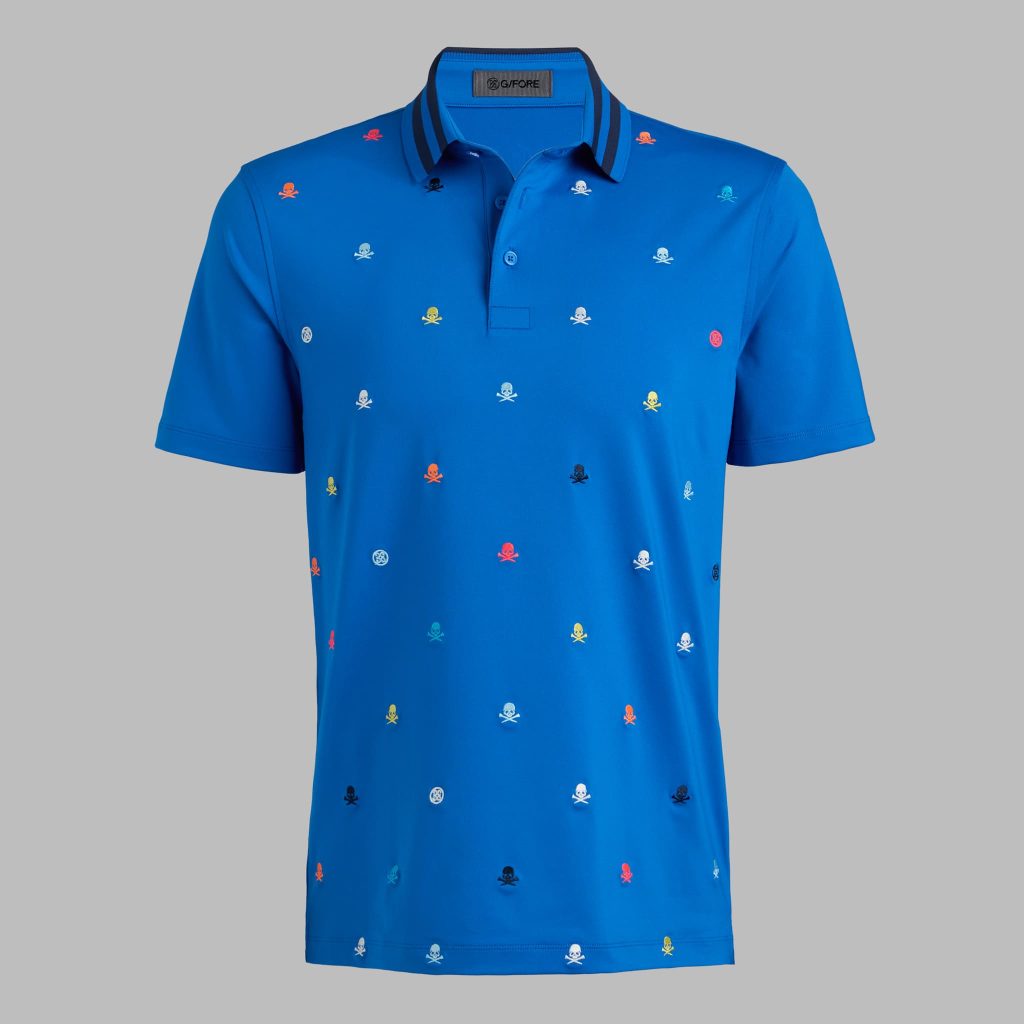 embroidered tech jersey polo