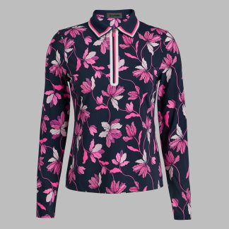 iris silky tech nylon long sleeve polo