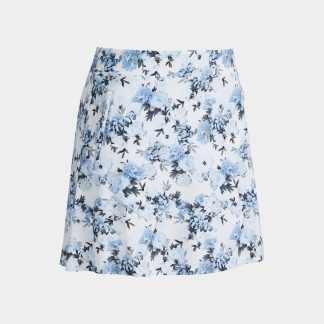 photo floral cooling nylon a-line skort