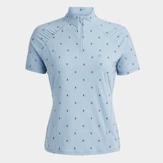 skull & t's cooling nylon short sleeve quarter zip