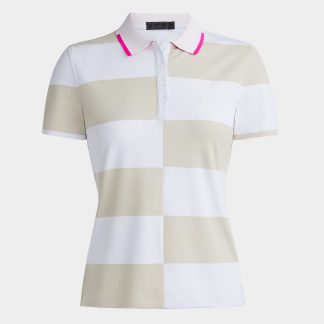 offset rugby stripe tech piqué polo