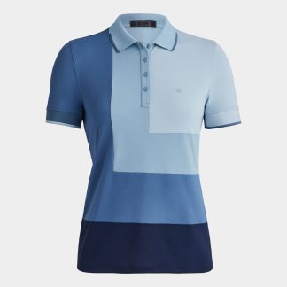 colour block tech piqué polo