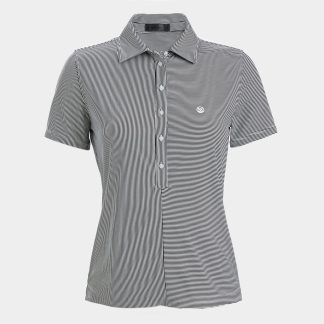 mixed feeder stripe silky tech nylon polo