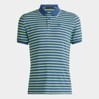 perforated stripe ribbed collar tailored fit polo