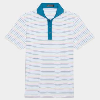 multi stripe tech jersey slim fit polo