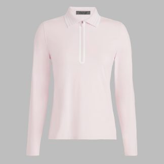 silky tech nylon quarter zip polo