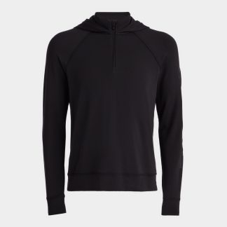 hooded luxe staple 1/4zip mid