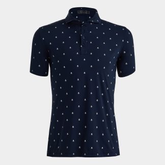skull & t's ice nylon slim fit polo