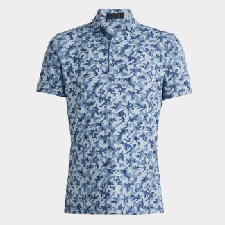 mapped icon camo tech jersey tailored fit polo