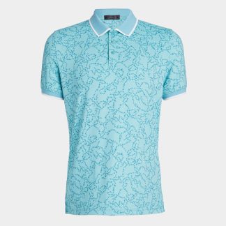 star dust banded sleeve tech jersey polo