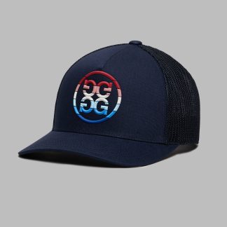gradient circle g's mid trucker hat