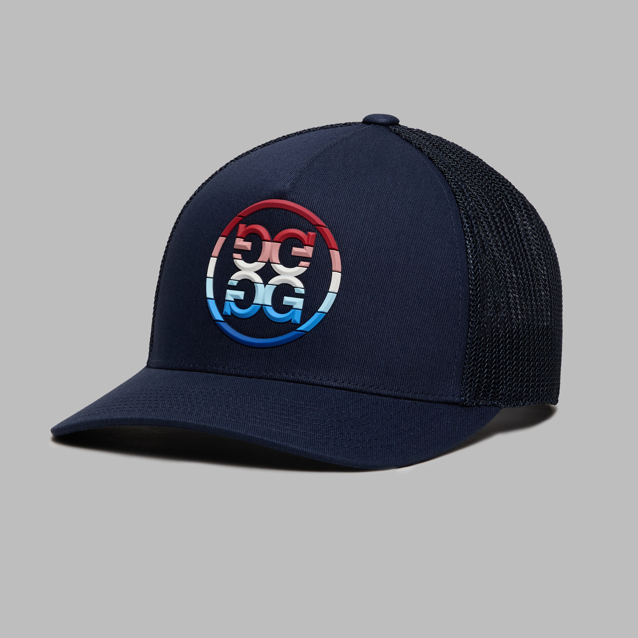 gradient circle g's mid trucker hat