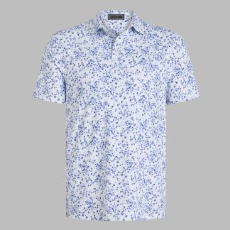 scattered ditzy tech jersey polo