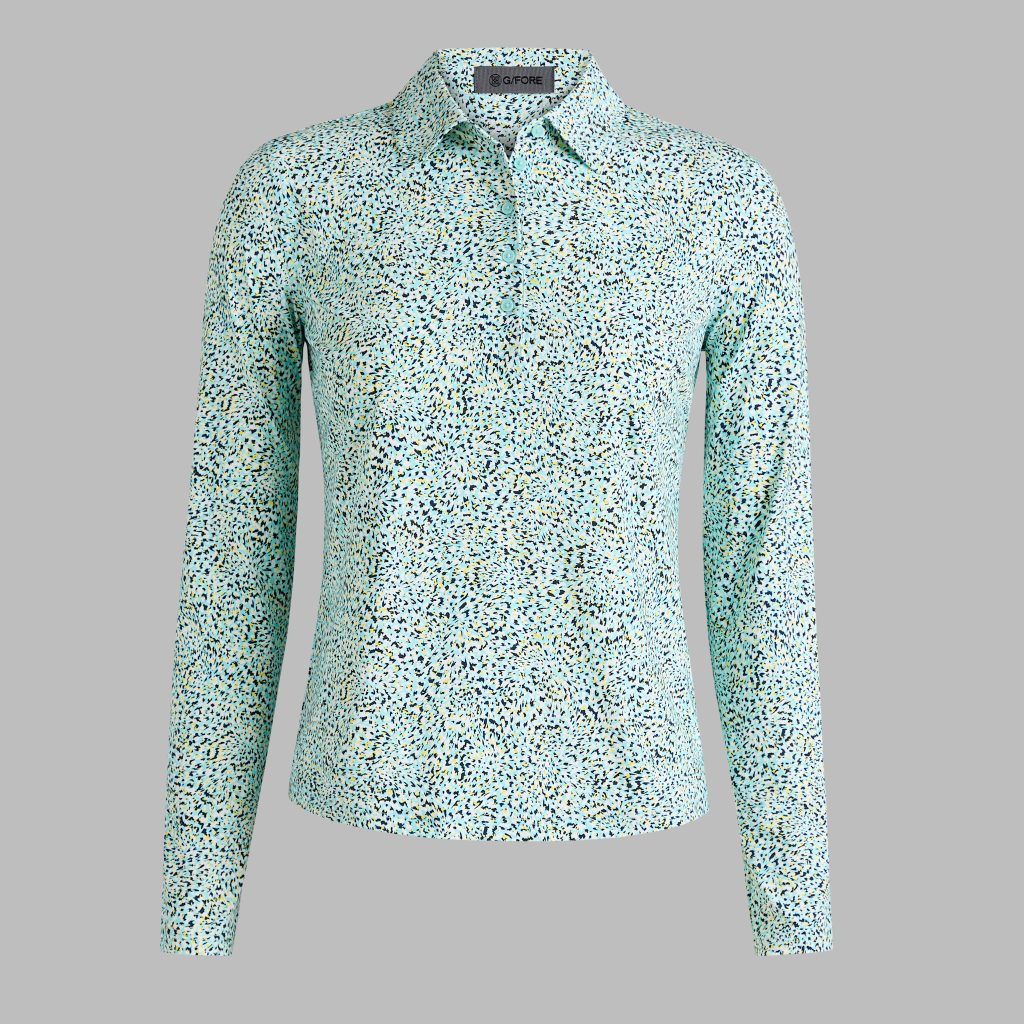 fireworks silky tech nylon long sleeve polo
