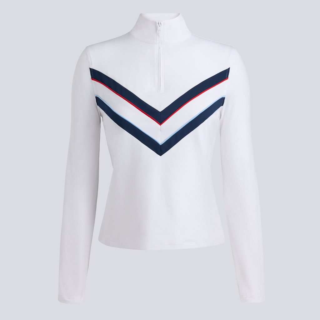 chevron tech jersey 1/4 zip pullover