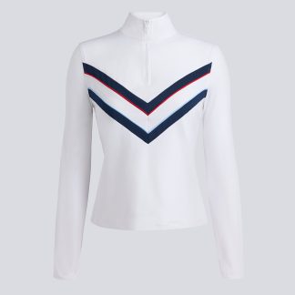 chevron tech jersey 1/4 zip pullover